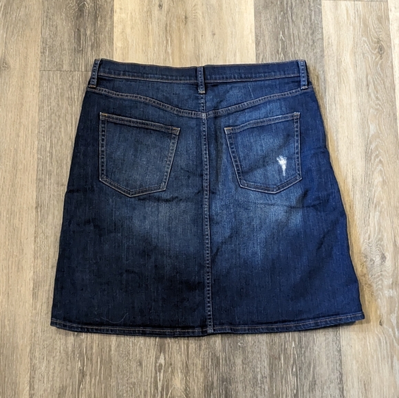 GAP Blue Denim A Line Skirt - Picture 2 of 6